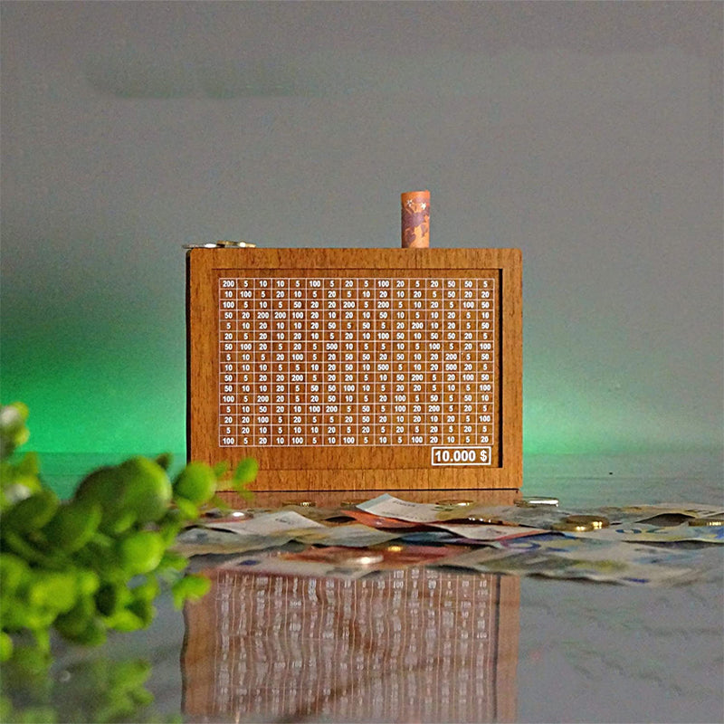 Houten Spaarpot met Teller - De Perfecte Mix van Functie en Stijl