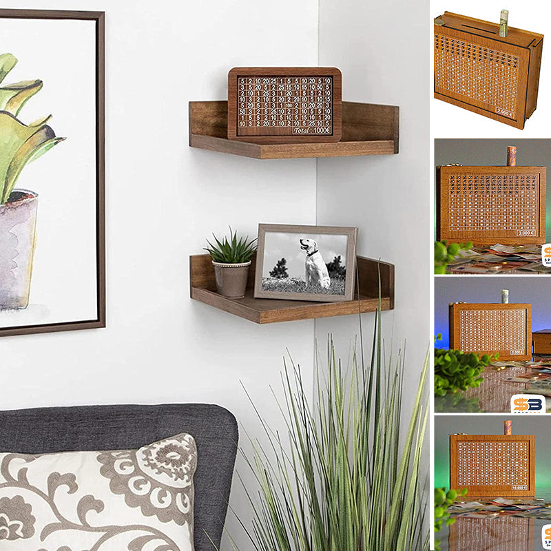 Houten Spaarpot met Teller - De Perfecte Mix van Functie en Stijl