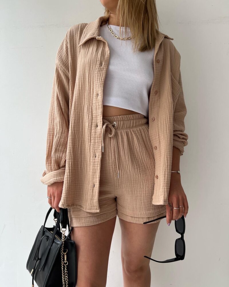 Luxe Katoenen Ensemble voor Vrouwen - Moeiteloze Stijl in Comfortabel Katoen