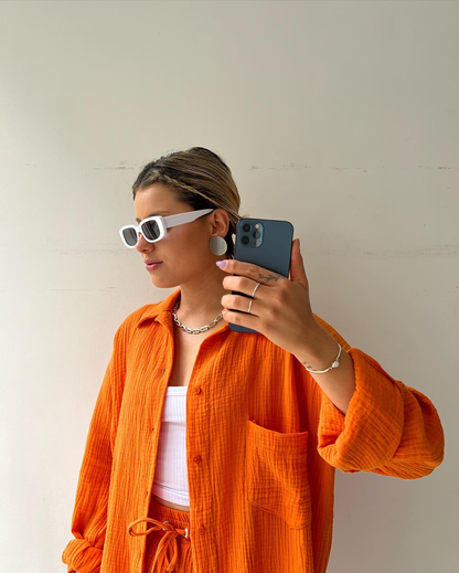 Luxe Katoenen Ensemble voor Vrouwen - Moeiteloze Stijl in Comfortabel Katoen