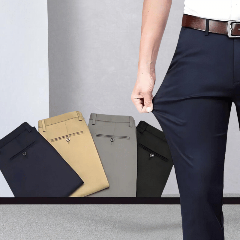Hochelastische klassische lange Hose für Herren