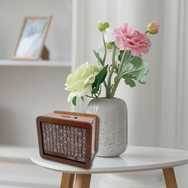 Houten Spaarpot met Teller - De Perfecte Mix van Functie en Stijl