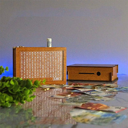 Houten Spaarpot met Teller - De Perfecte Mix van Functie en Stijl