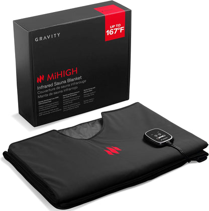 MiHIGH Portable Infrared Sauna Blanket - Indoor Personal Sauna for Home Supports Blood Flow &amp; Circulation - Waterproof One-Person Sauna for Exercise Recovery, Detoxification, &amp; General Wellbeing