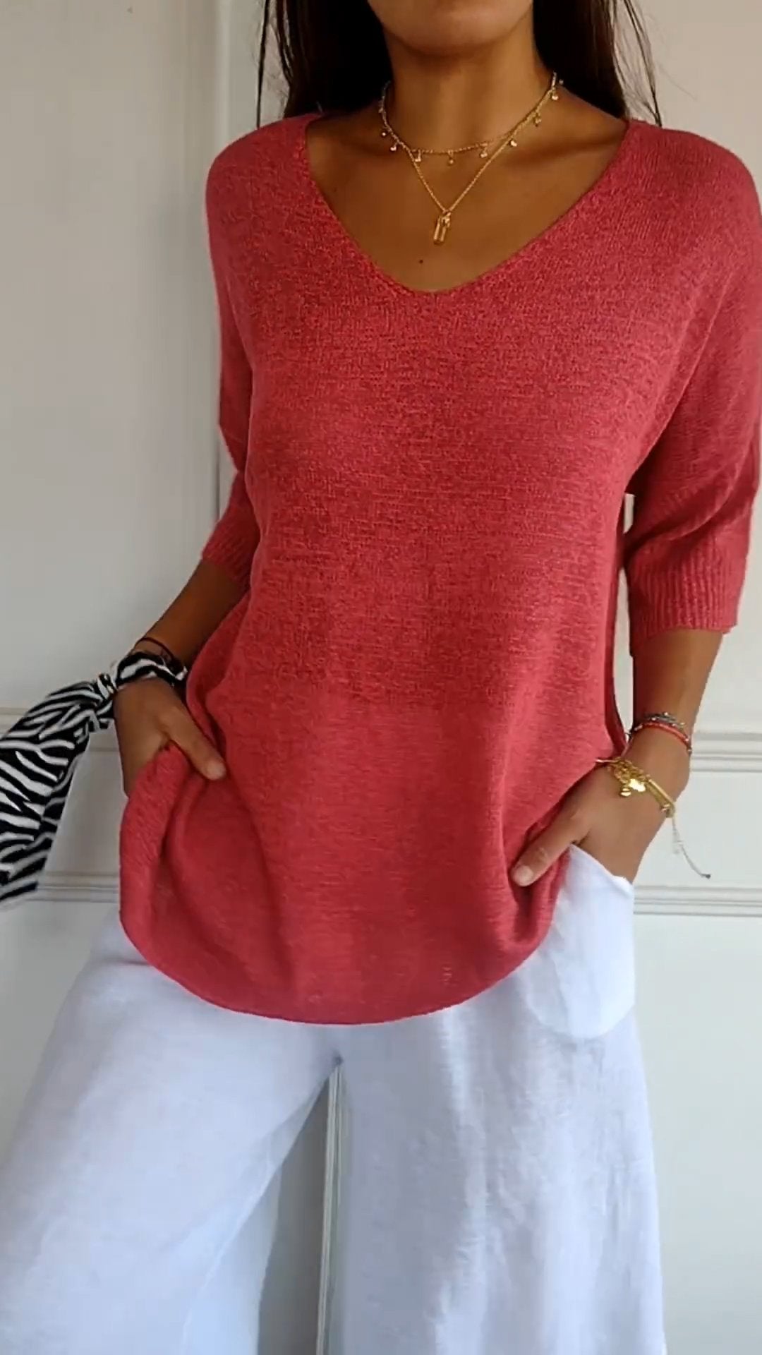 Stijlvolle V-hals Top