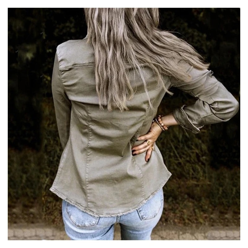 Nina Denim Jacka - Tijdloos denim met een twist