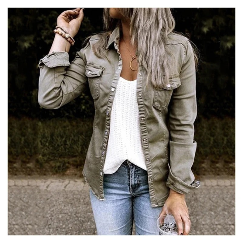 Nina Denim Jacka - Tijdloos denim met een twist